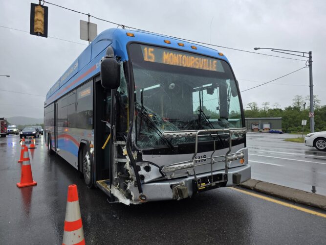 One injured after Jeep, River Valley Transit bus collide in ...